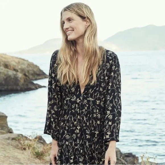 Doên Zinnia Dress, Scroll Print, Midi, Size M - Picture 1 of 12